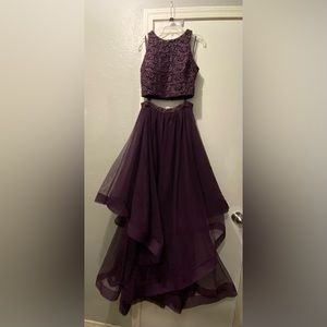 Beautiful two piece purple dress